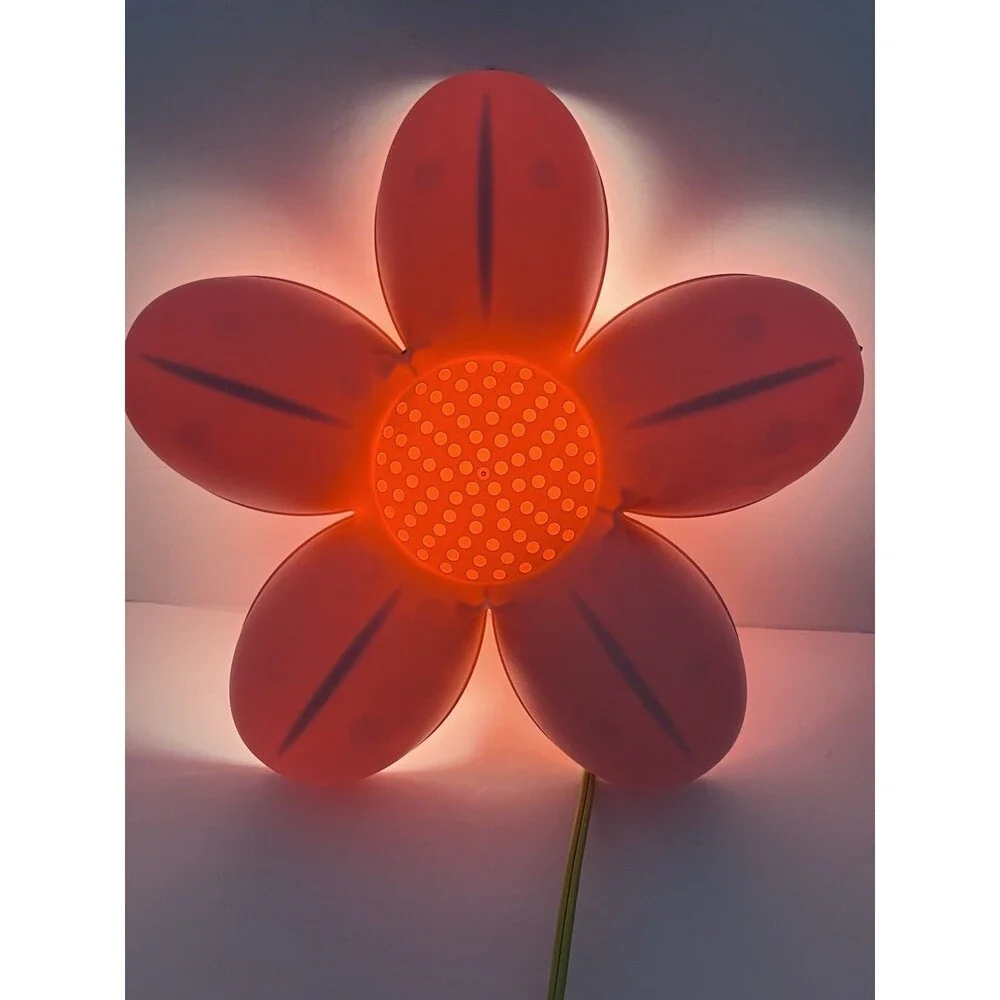 VTG IKEA Smila Blomma Flower Daisy Wall Hanging Sconce Light Lamp Pink 14